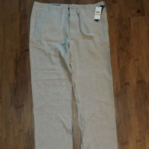 Perry Ellis Linen Cotton Drawstring Pants